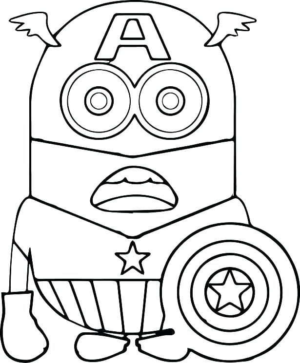 615x745 Despicable Me Coloring Pages For Kids Free Printable Minion