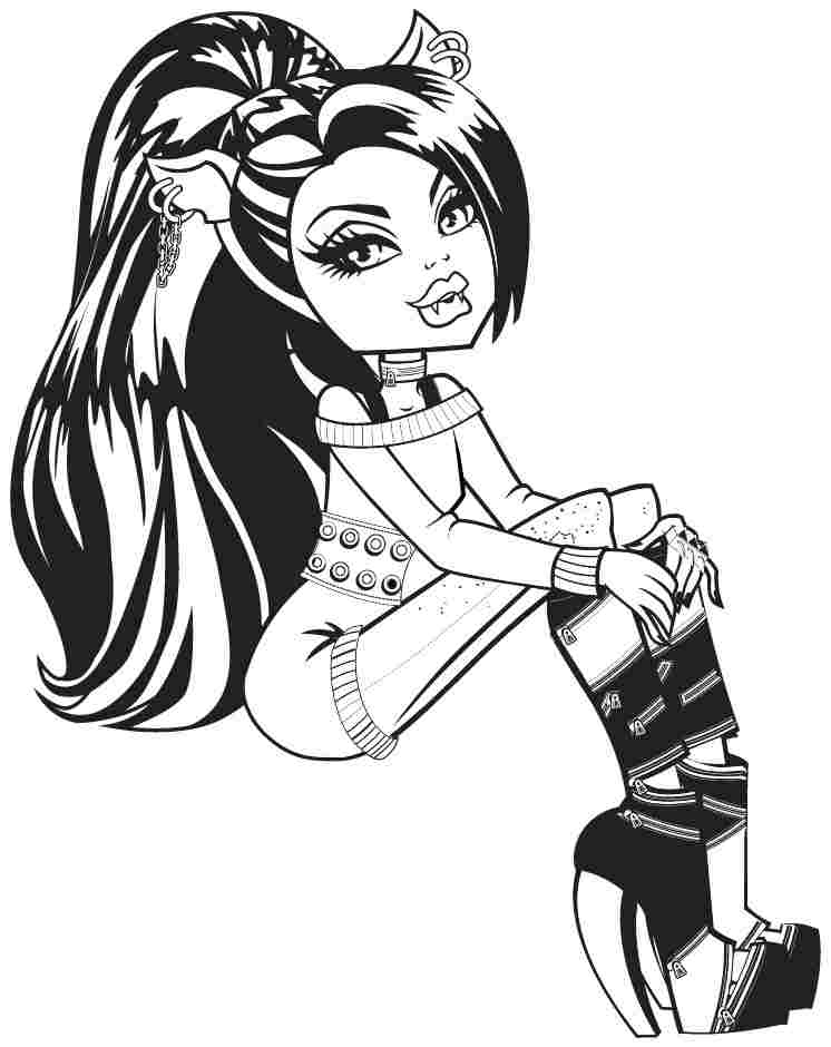 746x940 Monster High Clawdeen Coloring Pages