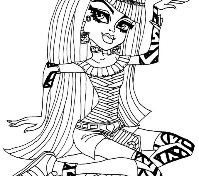 678x600 Monster High Printable Colouring Pages Kids Coloring