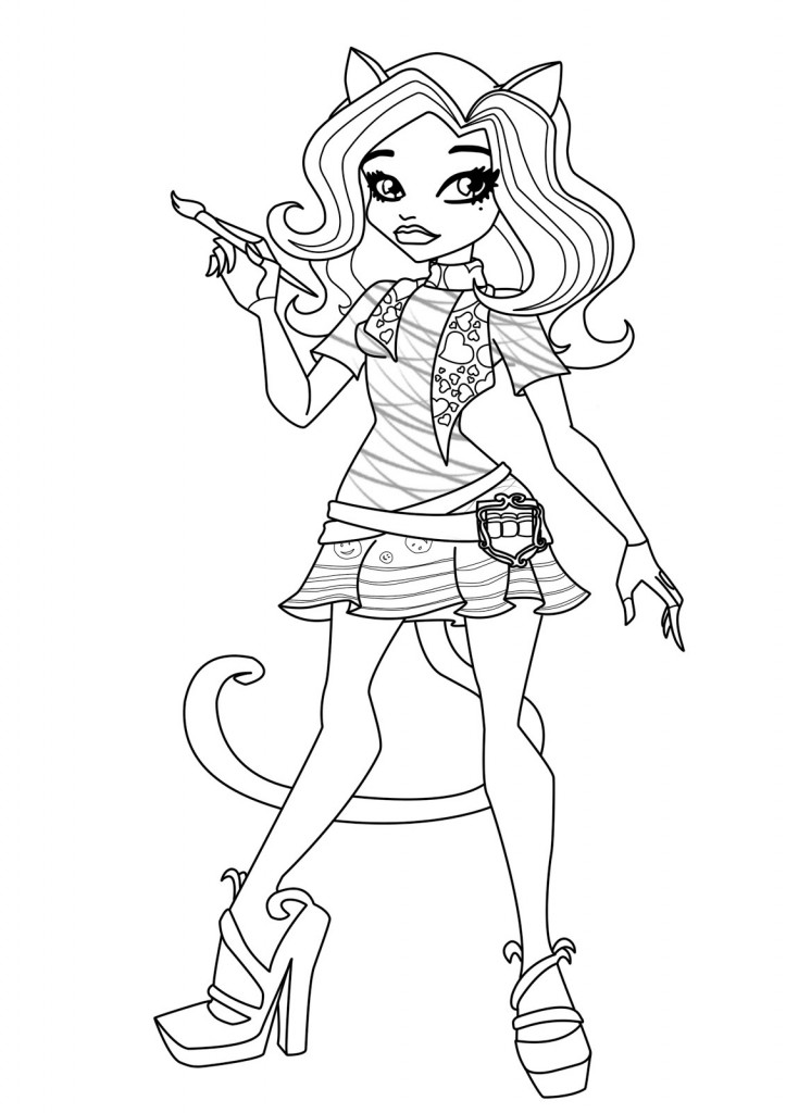 723x1024 Free Printable Monster High Coloring Pages For Kids