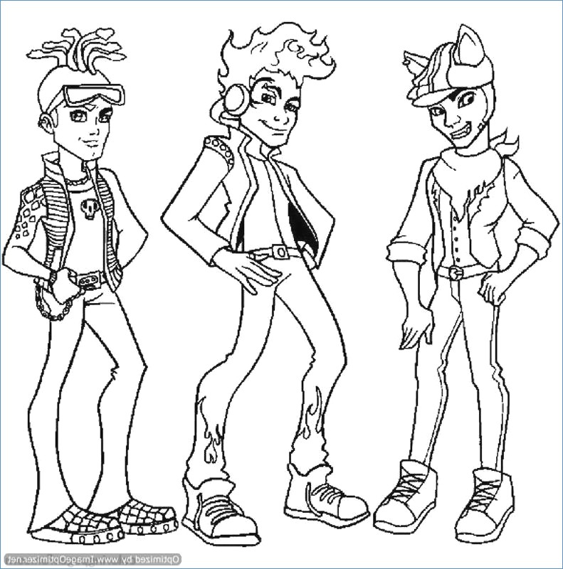 791x800 Holt Hyde Little Boy Monster High Coloring Page