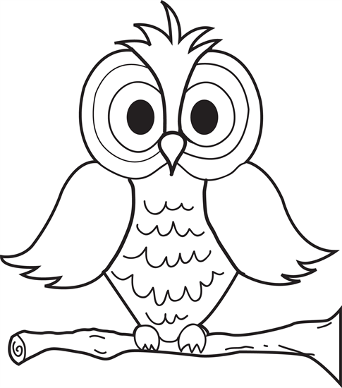 Coloring Pages For Kids Owls
