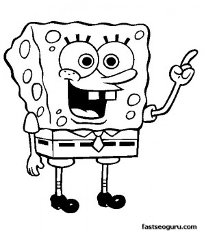 Printable Coloring Pages For Kids Spongebob 298x338 Printable Coloring Pages For Kids Spongebob