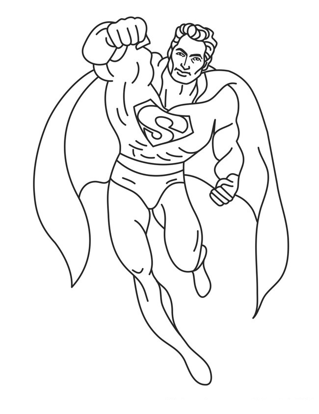 Free Printable Superman Coloring Pages For Kids 650x842 Free Printable Superman Coloring Pages For Kids