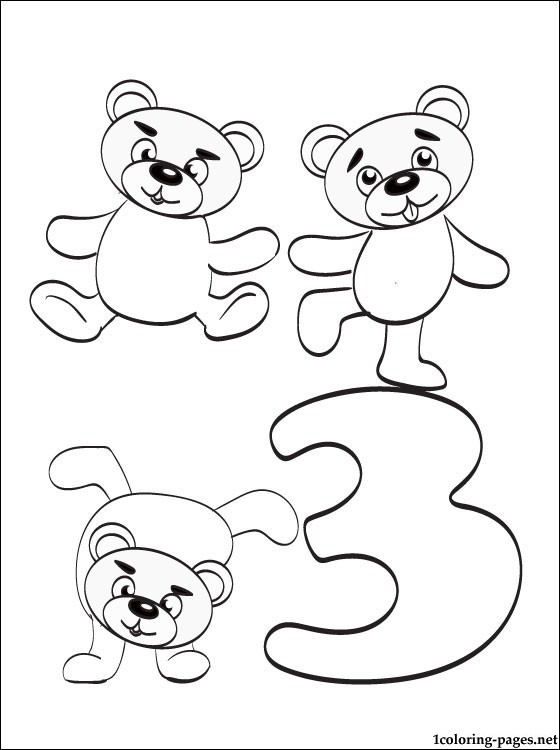 Number 3 Coloring Page 560x750 Number 3 Coloring Page