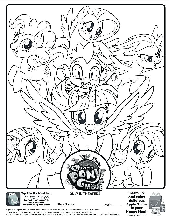 700x907 Mcdonalds Coloring Pages Check Out This My Little Pony Movie Happy