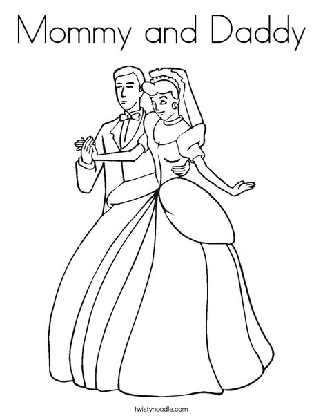 468x605 Mommy And Daddy Coloring Page