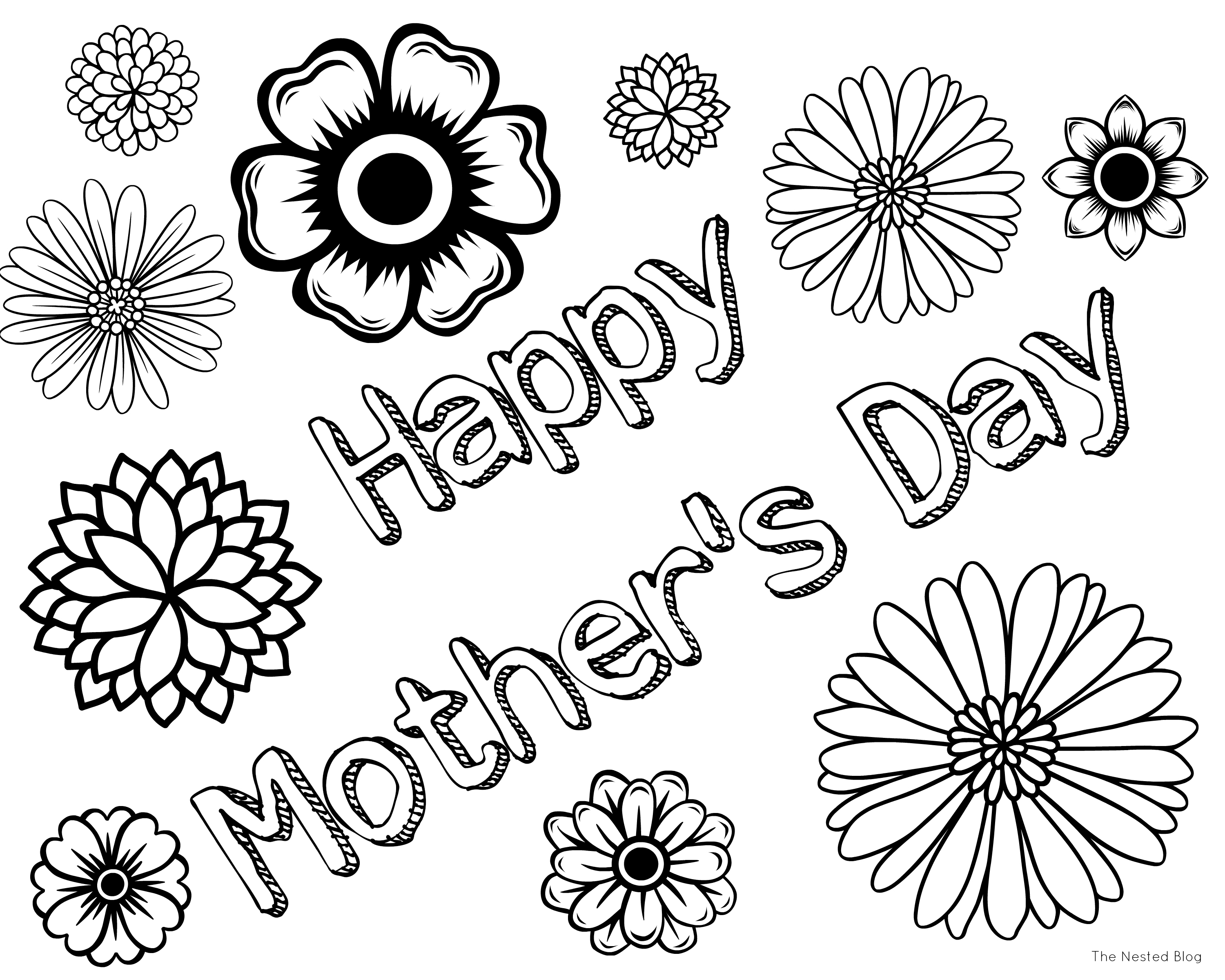 Free Mother's Day Coloring Pages 3000x2400 Free Mother's Day Coloring Pages