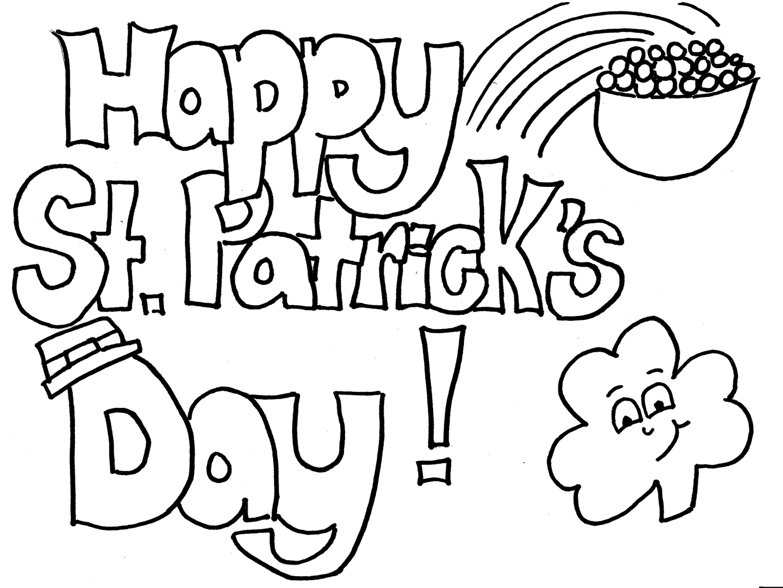 St Patricks Day Coloring Pages Chic Inspiration 1600x1202 St Patricks Day Coloring Pages Chic Inspiration
