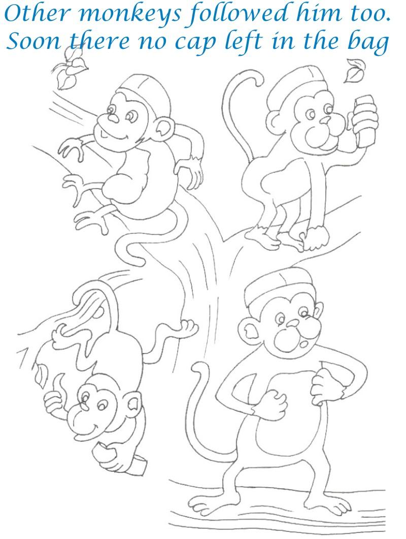 Caps For Sale Coloring Page Cap Seller Story Kids 13 Inside 800x1060 Caps For Sale Coloring Page Cap Seller Story Kids 13 Inside