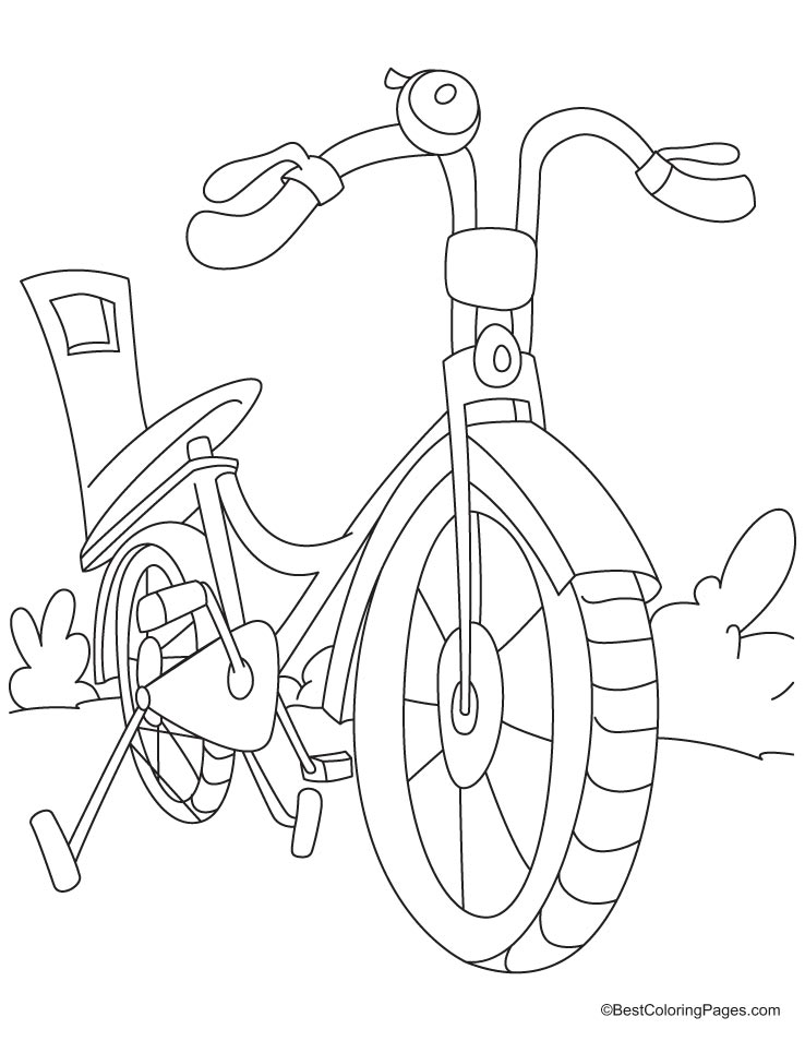 738x954 A Small Kids Bicycle Coloring Sheet Kid Coloring Pages (Car