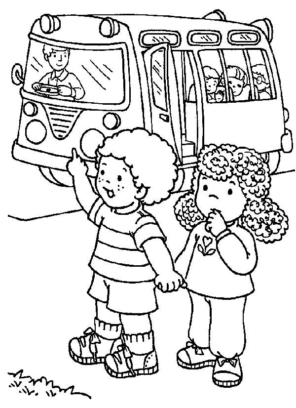 Two Students Stopping The School Bus On First Day Of School 600x826 Two Students Stopping The School Bus On First Day Of School