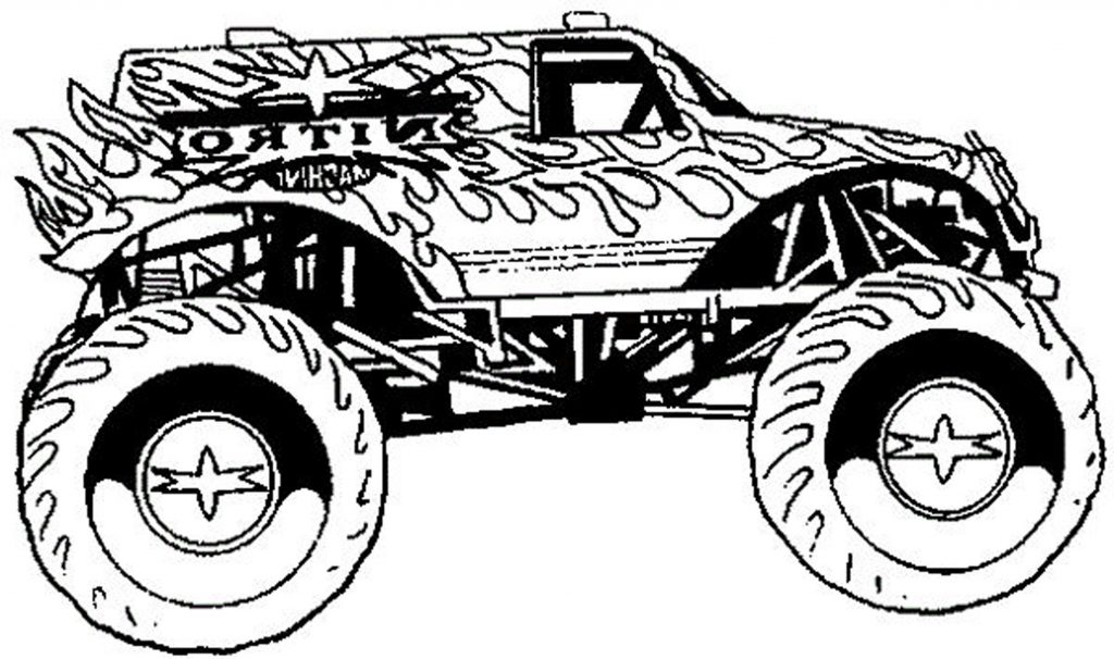 Monster Truck Coloring Pages For Teenagers Boys 1024x606 Monster Truck Coloring Pages For Teenagers Boys