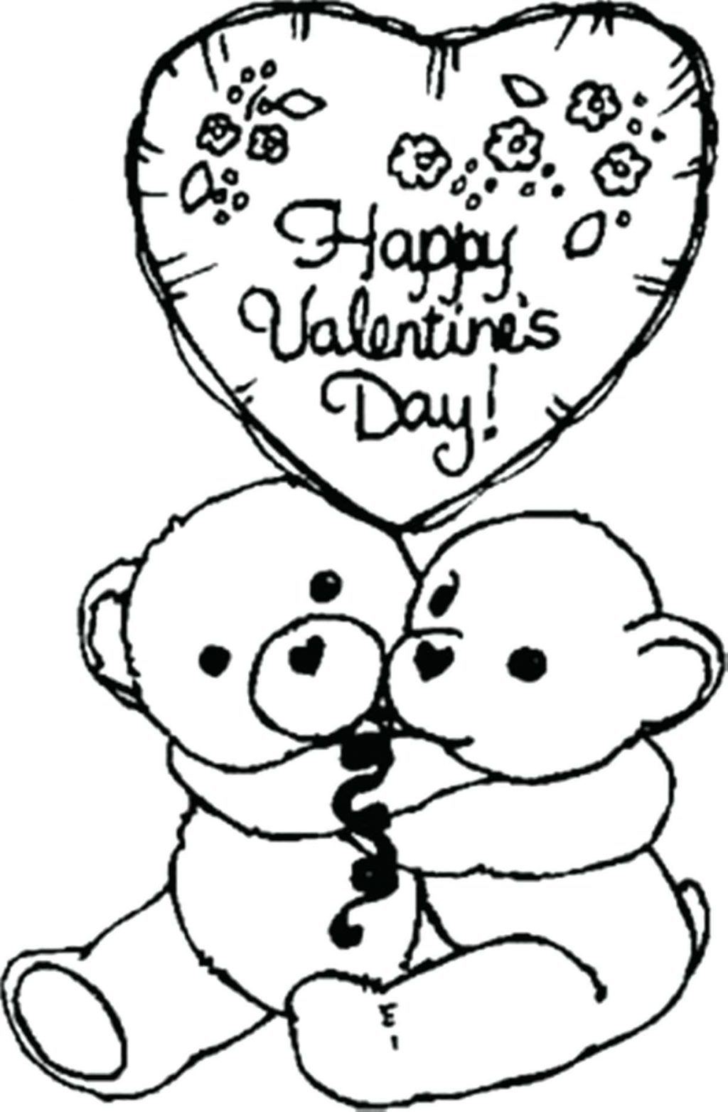 1024x1563 Coloring Pages ~ Valentines Coloring Page Bears Happy Valentine