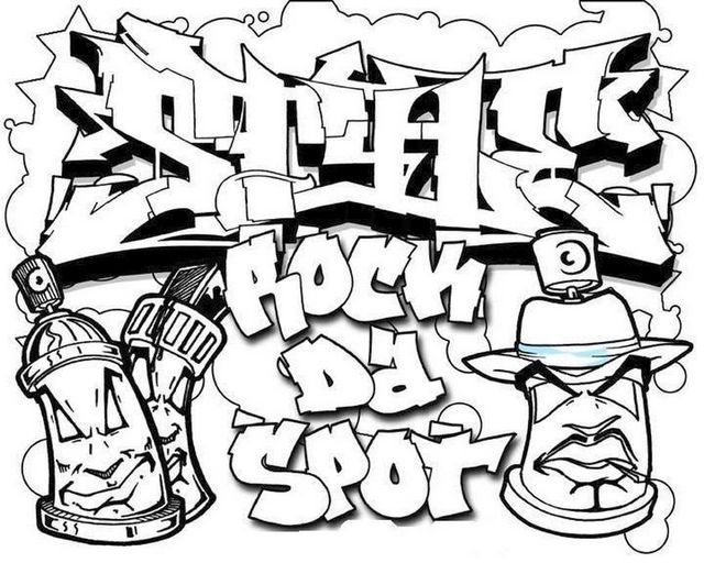 640x512 Coloring Pages Teenagers And Graffiti On Coloring Pages
