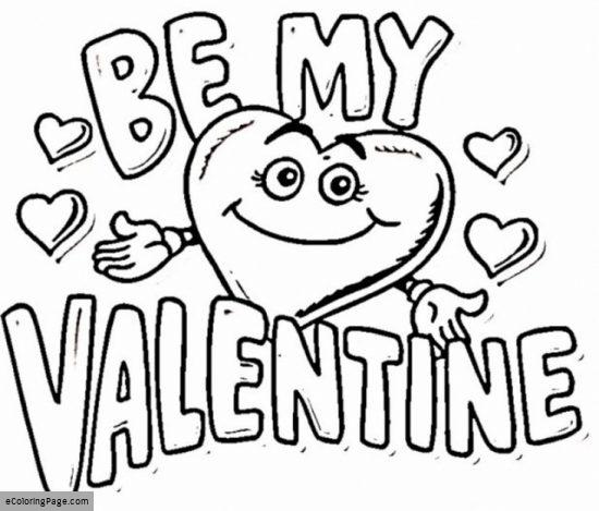 Happy Valentines Day Coloring Pages Printable 550x469 Happy Valentines Day Coloring Pages Printable