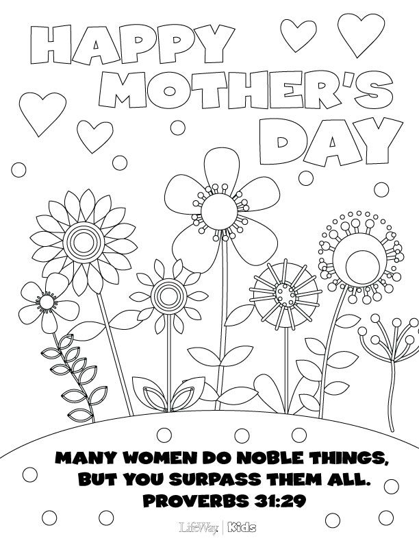 Print Out This Mother's Day Coloring Page For Your Sponsored Child 612x792 Print Out This Mother's Day Coloring Page For Your Sponsored Child