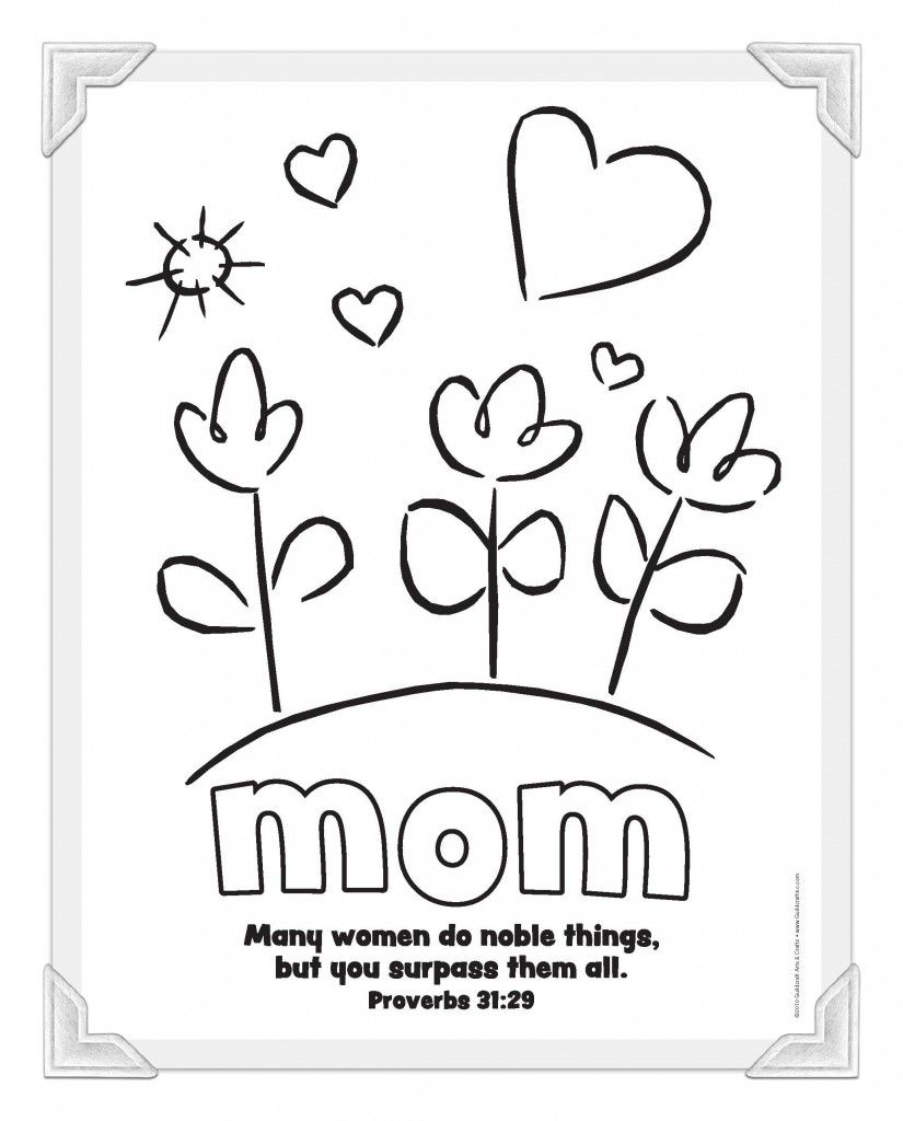Printable Mothers Day Coloring Page To Print Printables 825x1024 Printable Mothers Day Coloring Page To Print Printables