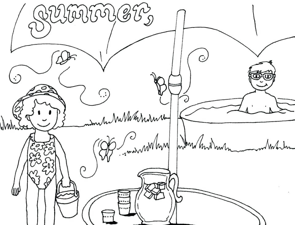 Seasons Coloring Pages Summer Four Seasons For Kindergarten Season 960x732 Seasons Coloring Pages Summer Four Seasons For Kindergarten Season