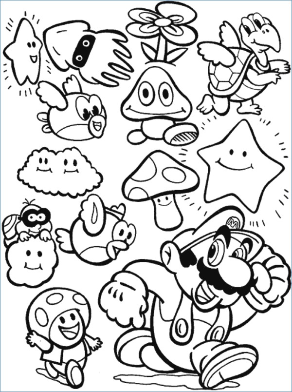Mario Coloring Pages Games 600x804 Mario Coloring Pages Games