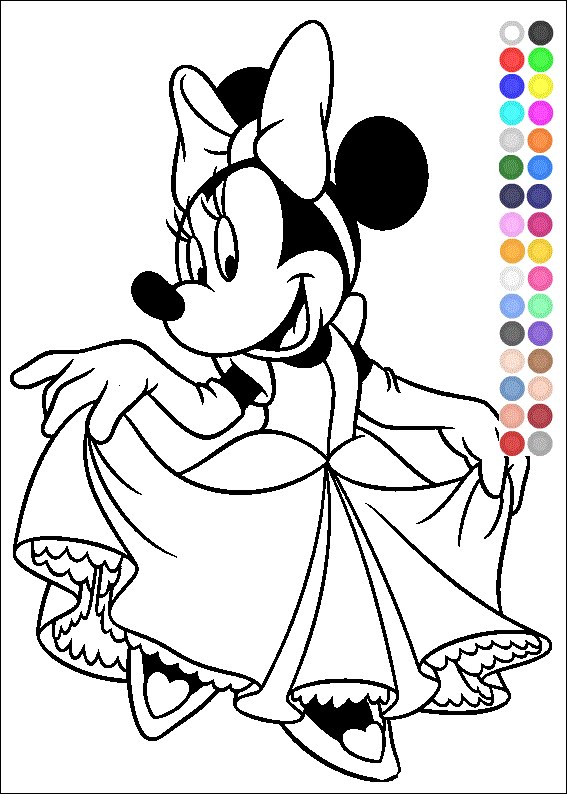 Minnie Mouse Coloring Games 567x794 Minnie Mouse Coloring Games