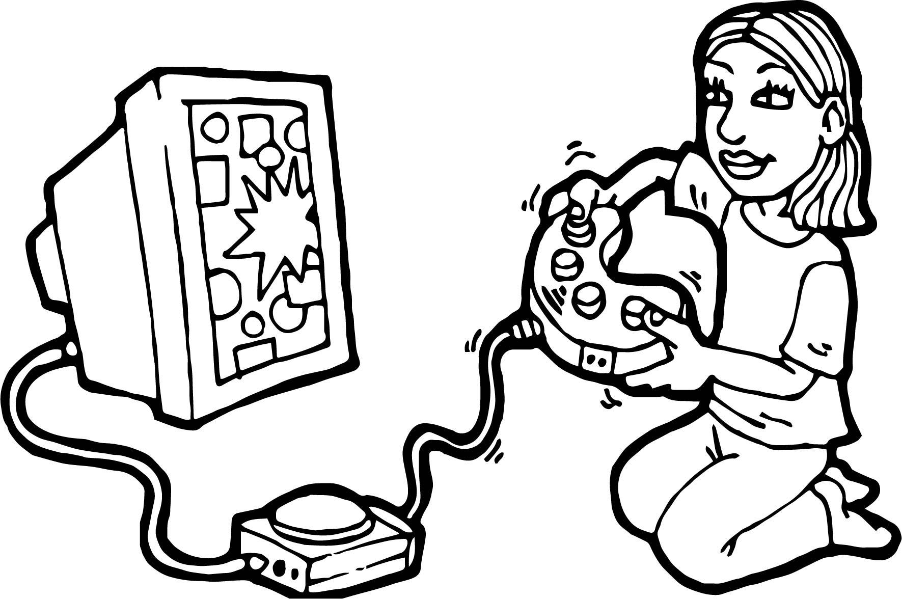 Best Girl Big Playing Computer Games Coloring Page Wecoloringpage 1771x1176 Best Girl Big Playing Computer Games Coloring Page Wecoloringpage