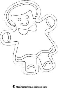 Christmas Coloring Page, Gingerbread Girl Ornament To Color 200x300 Christmas Coloring Page, Gingerbread Girl Ornament To Color
