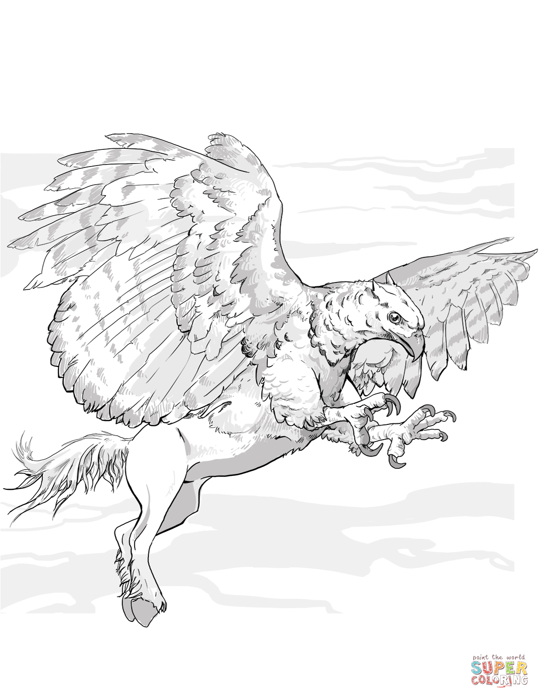 1098x1421 Excellent Griffon Coloring Page Griffin Pages Free