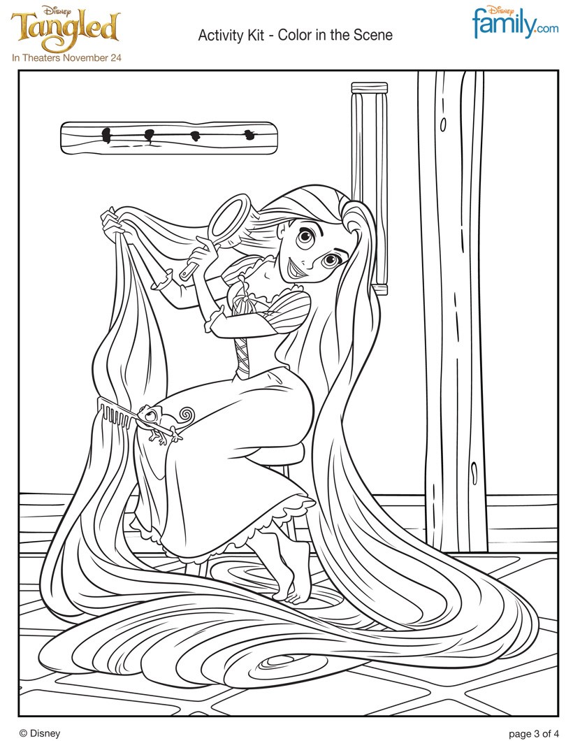 Rapunzel With Her Long Hair Coloring Pages 820x1060 Rapunzel With Her Long Hair Coloring Pages