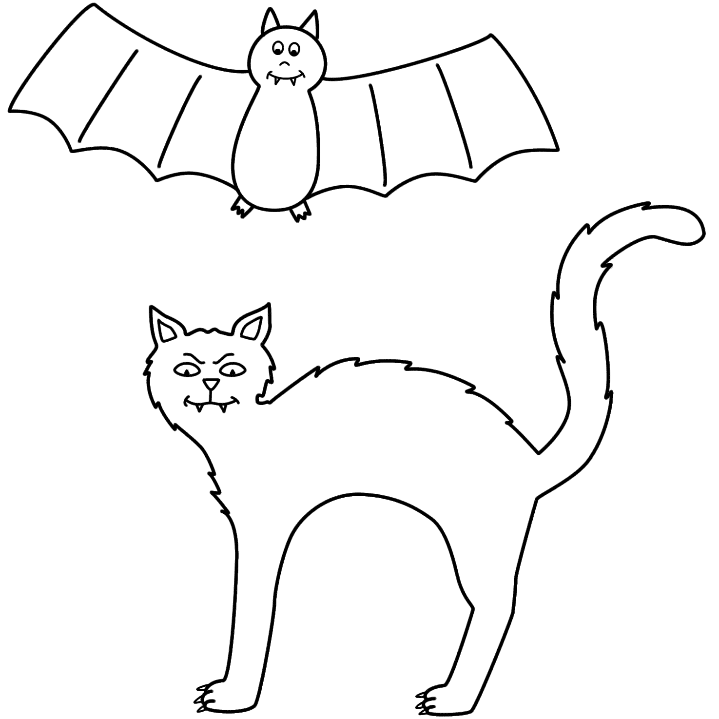 1475x1475 Black Cat Coloring Pages