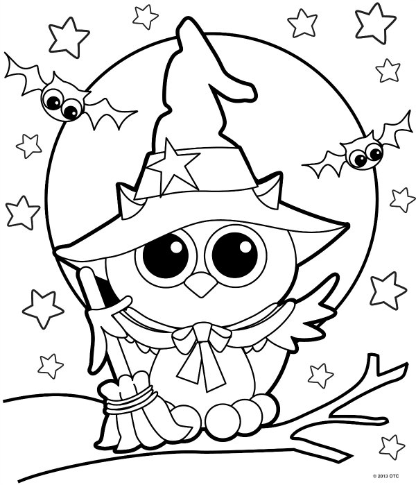 Free Halloween Coloring Pages For Kids Great Halloween Color Pages 600x699 Free Halloween Coloring Pages For Kids Great Halloween Color Pages