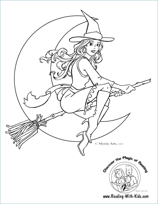 668x864 Scary Halloween Tree Coloring Pages