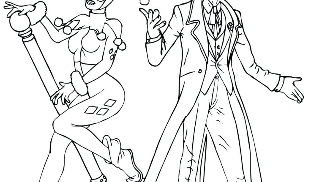 1024x600 Harley Quinn Coloring Pages Beautiful Joker And Harley Quinn