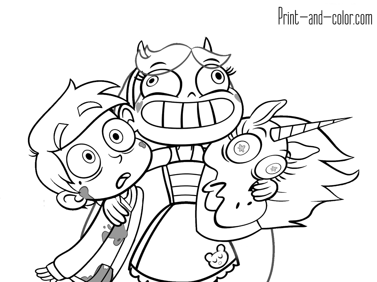 Star Vs. The Forces Of Evil Coloring Pages Print 1200x900 Star Vs. The Forces Of Evil Coloring Pages Print