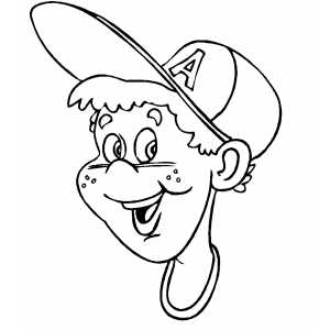 Baseball Player Head Coloring Sheet 300x300 Baseball Player Head Coloring Sheet