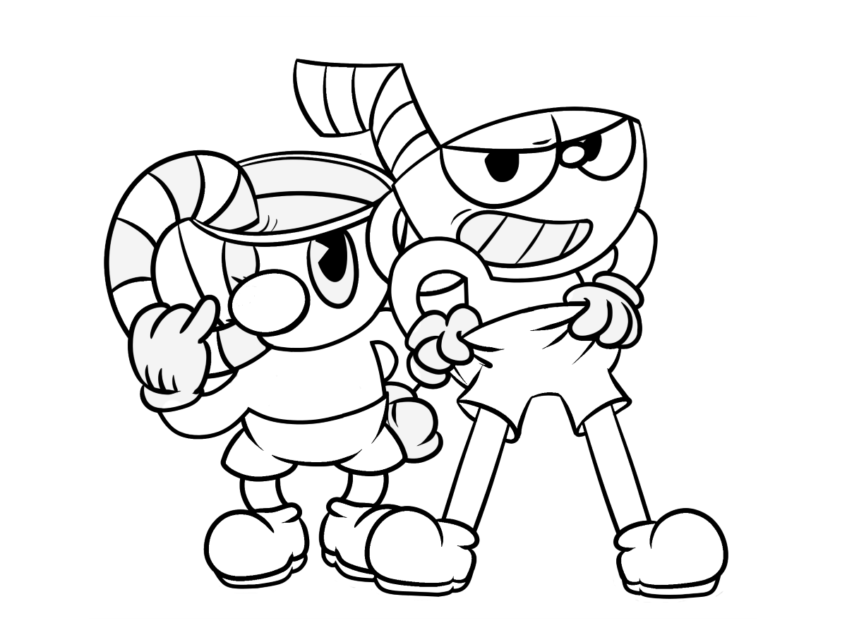 Cuphead Coloring Pages Print 1200x900 Cuphead Coloring Pages Print