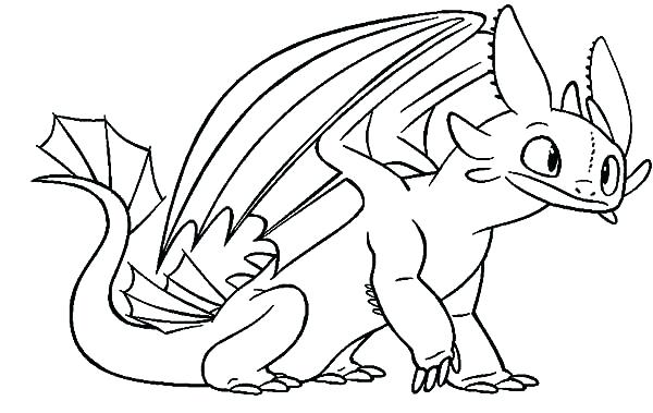 600x379 Dragon Coloring Pages How To Train Your Dragon Toothless Sit