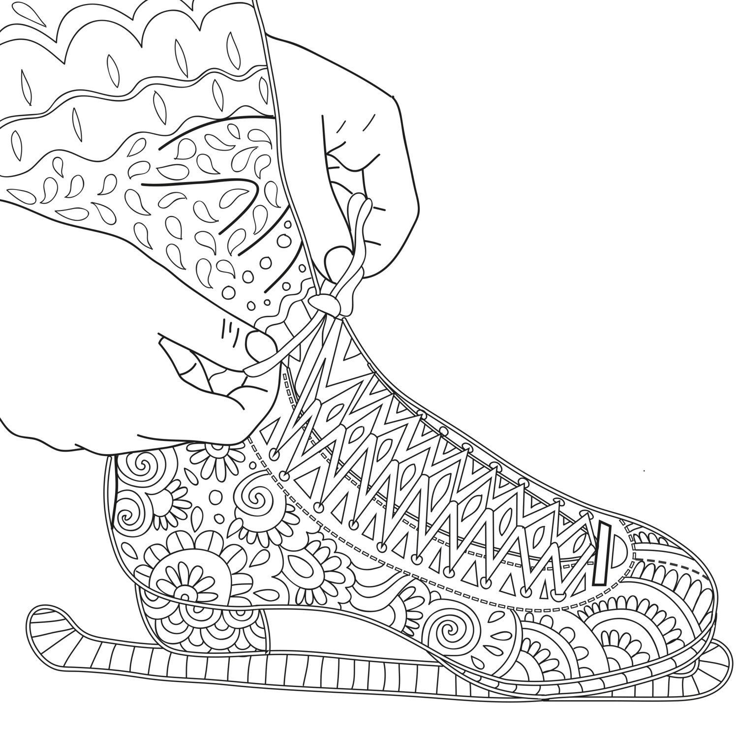 1500x1500 Ice Skating Coloring Page Free Printable Pages Unbelievable