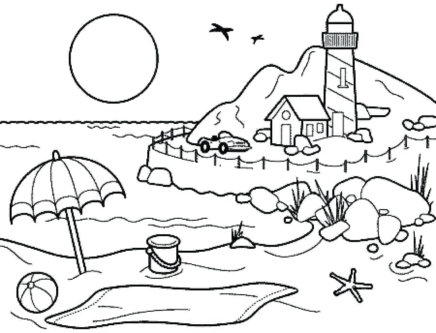 900x688 Summer Season Coloring Pages