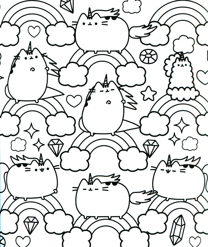 20 Free Pusheen Coloring Pages To Print 674x800 20 Free Pusheen Coloring Pages To Print