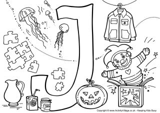 Letter J Colouring Pages 320x226 Letter J Colouring Pages