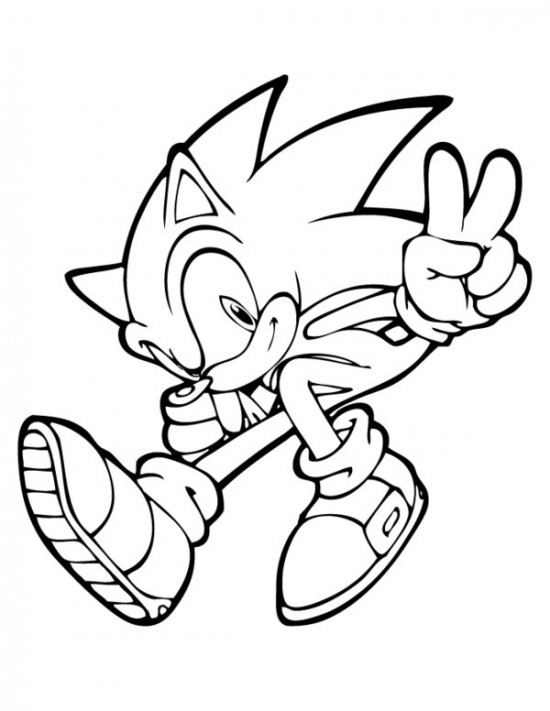 Sonic The Hedgehog Jumping Coloring Page Party Themes 550x711 Sonic The Hedgehog Jumping Coloring Page Party Themes