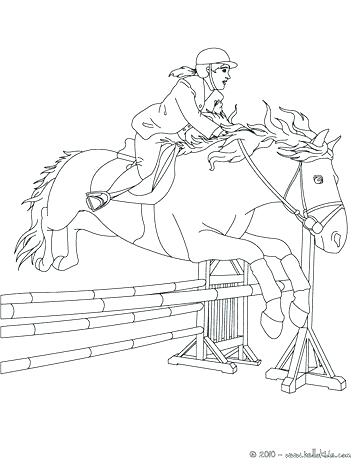 Free Horse Jumping Coloring Pages 364x470 Free Horse Jumping Coloring Pages