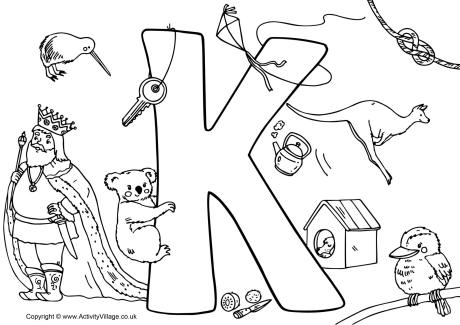 460x325 Letter K Coloring Page K Coloring Pages Letter K Colouring Pages