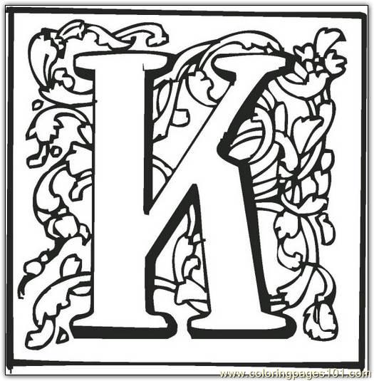 525x535 K Coloring Sheets K Coloring Page Free Alphabets Coloring Pages