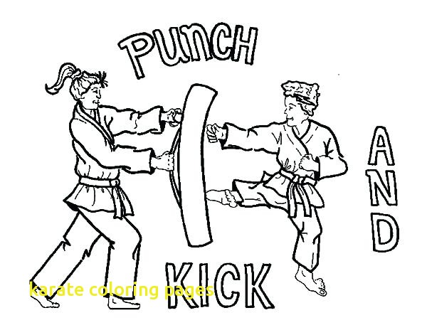 600x464 Karate Coloring Pages With Karate Coloring Page Karate Kick