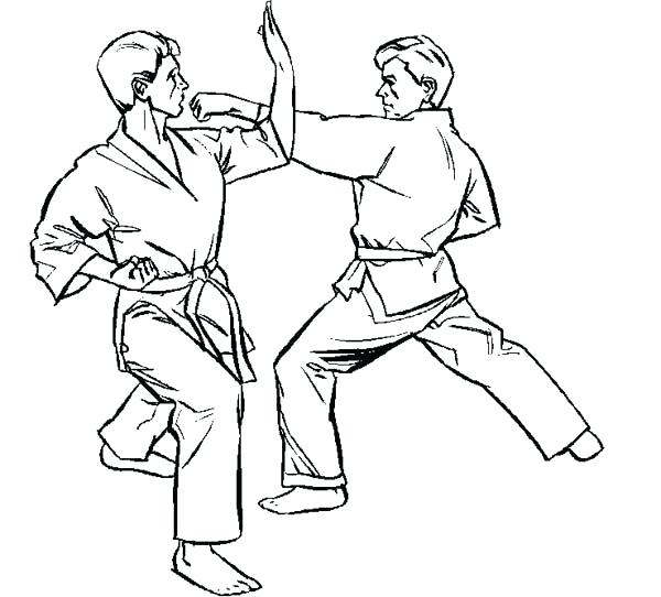 600x542 Karate Kid Coloring Pages