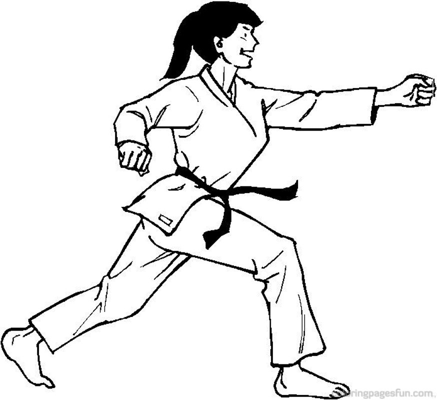874x800 Karate Coloring Pages Download And Print For Free