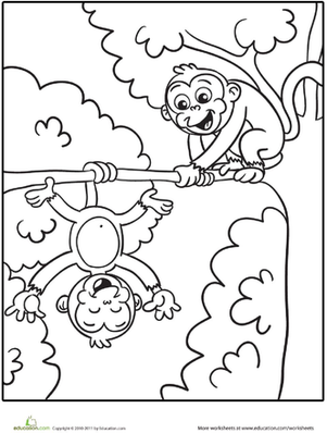 Silly Monkeys Worksheet 301x398 Silly Monkeys Worksheet