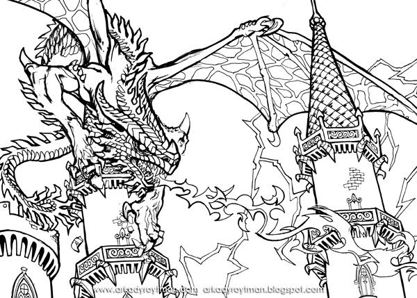 Dragons Coloring Pages Knights And Dragons Coloring Pages Kids 600x429 Dragons Coloring Pages Knights And Dragons Coloring Pages Kids